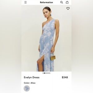 Elegant Blue Floral One-Shoulder Dress